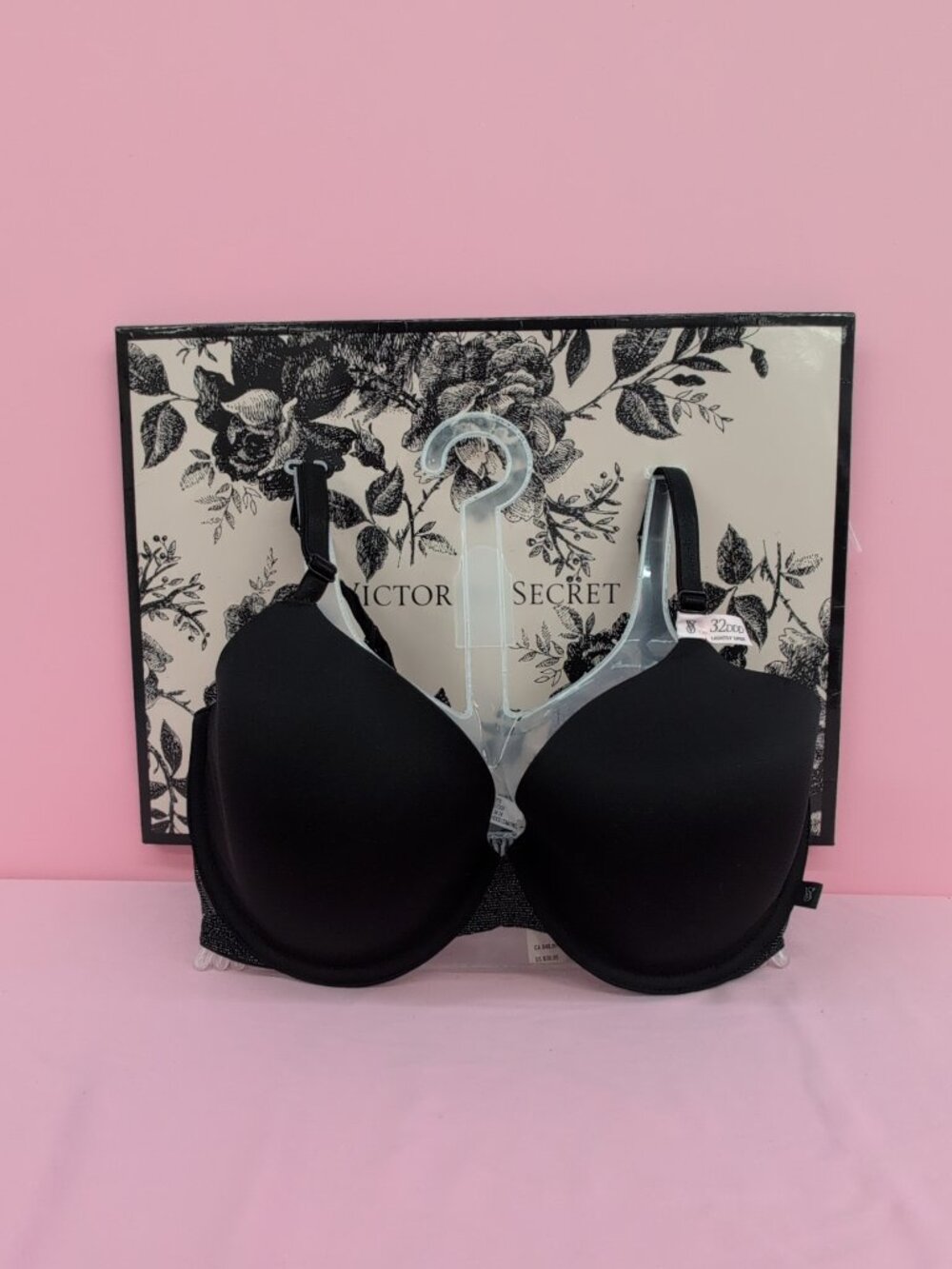 Victoria's Secret Sexy Tee Lightly Lined Lace Demi Bra Black 32DDD NWT